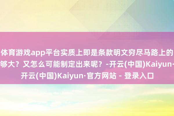 体育游戏app平台实质上即是条款明文穷尽马路上的情况你说这悖论够不够大？又怎么可能制定出来呢？-开云(中国)Kaiyun·官方网站 - 登录入口