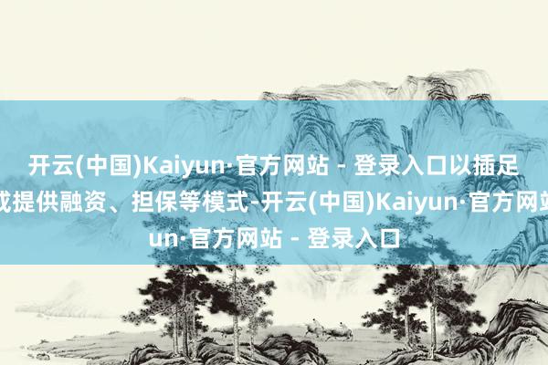 开云(中国)Kaiyun·官方网站 - 登录入口以插足财富、职权或提供融资、担保等模式-开云(中国)Kaiyun·官方网站 - 登录入口
