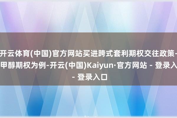 开云体育(中国)官方网站买进跨式套利期权交往政策-以甲醇期权为例-开云(中国)Kaiyun·官方网站 - 登录入口