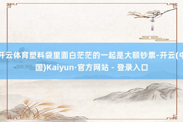 开云体育塑料袋里面白茫茫的一起是大额钞票-开云(中国)Kaiyun·官方网站 - 登录入口