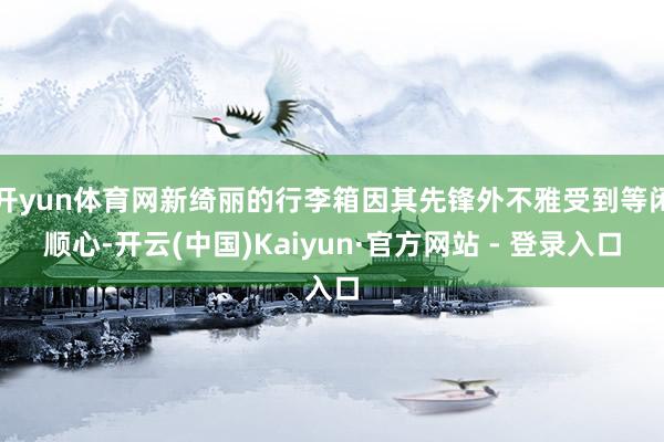 开yun体育网新绮丽的行李箱因其先锋外不雅受到等闲顺心-开云(中国)Kaiyun·官方网站 - 登录入口