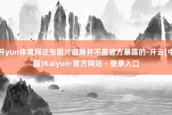 开yun体育网这张图片自身并不是官方暴露的-开云(中国)Kaiyun·官方网站 - 登录入口