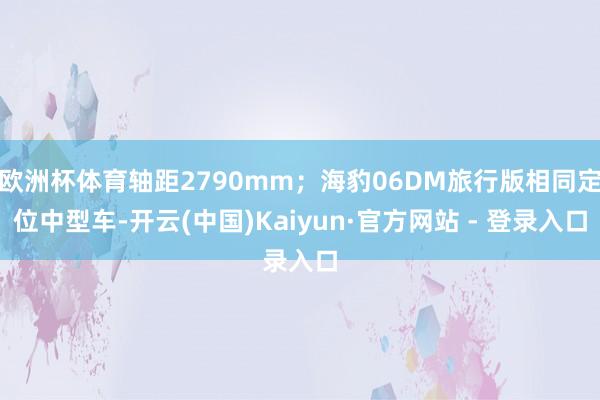 欧洲杯体育轴距2790mm；海豹06DM旅行版相同定位中型车-开云(中国)Kaiyun·官方网站 - 登录入口