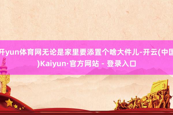开yun体育网无论是家里要添置个啥大件儿-开云(中国)Kaiyun·官方网站 - 登录入口