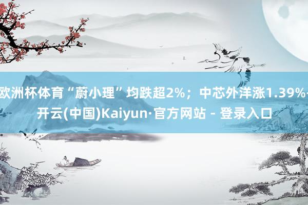欧洲杯体育“蔚小理”均跌超2%；中芯外洋涨1.39%-开云(中国)Kaiyun·官方网站 - 登录入口