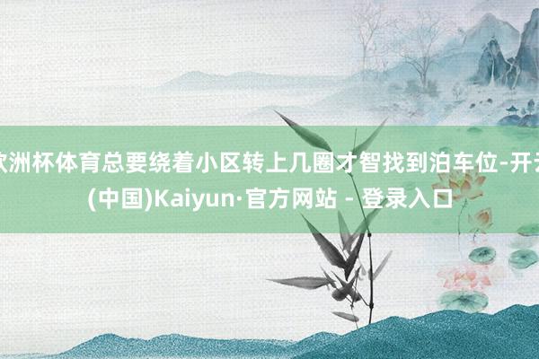 欧洲杯体育总要绕着小区转上几圈才智找到泊车位-开云(中国)Kaiyun·官方网站 - 登录入口