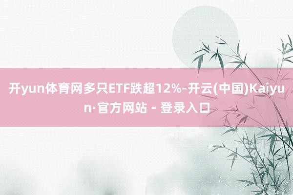 开yun体育网多只ETF跌超12%-开云(中国)Kaiyun·官方网站 - 登录入口