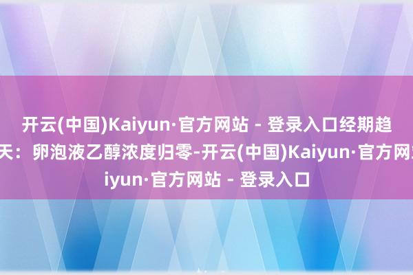 开云(中国)Kaiyun·官方网站 - 登录入口经期趋于章程✅ 90天:卵泡液乙醇浓度归零-开云(中国)Kaiyun·官方网站 - 登录入口