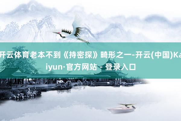 开云体育老本不到《持密探》畸形之一-开云(中国)Kaiyun·官方网站 - 登录入口