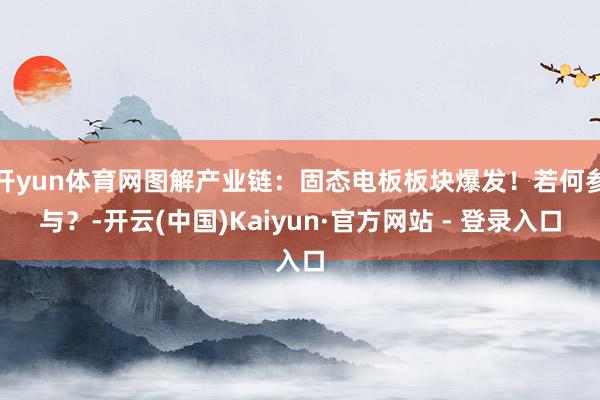 开yun体育网图解产业链：固态电板板块爆发！若何参与？-开云(中国)Kaiyun·官方网站 - 登录入口